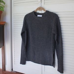 Everlane grey ribbed sweater